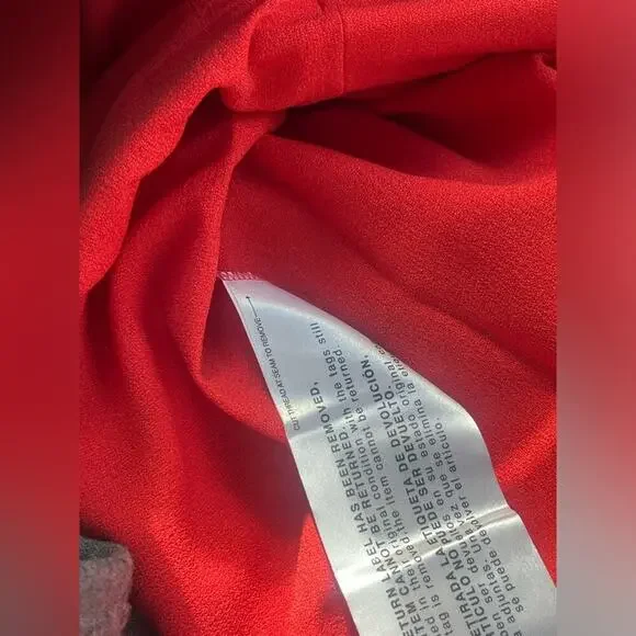 NWT Dress the population Bailey off the shoulder midi medium poppy - Picture 4 of 6